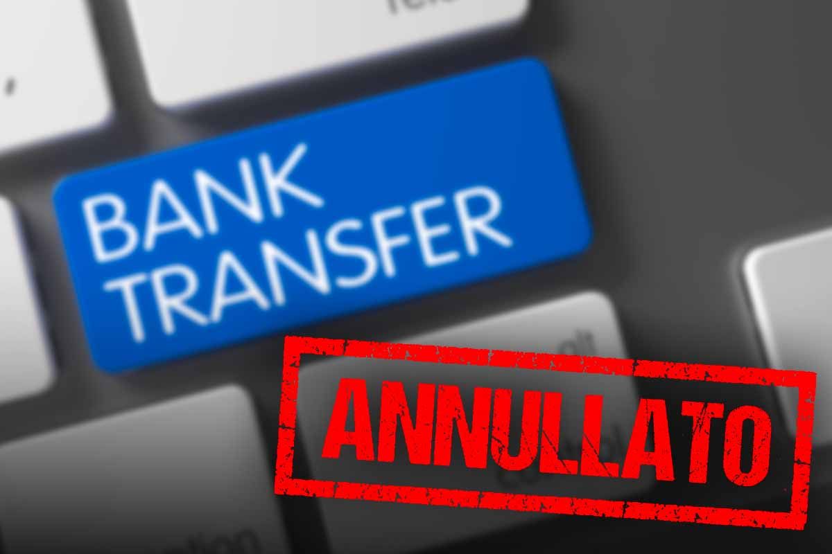 Come annullare un bonifico bancario