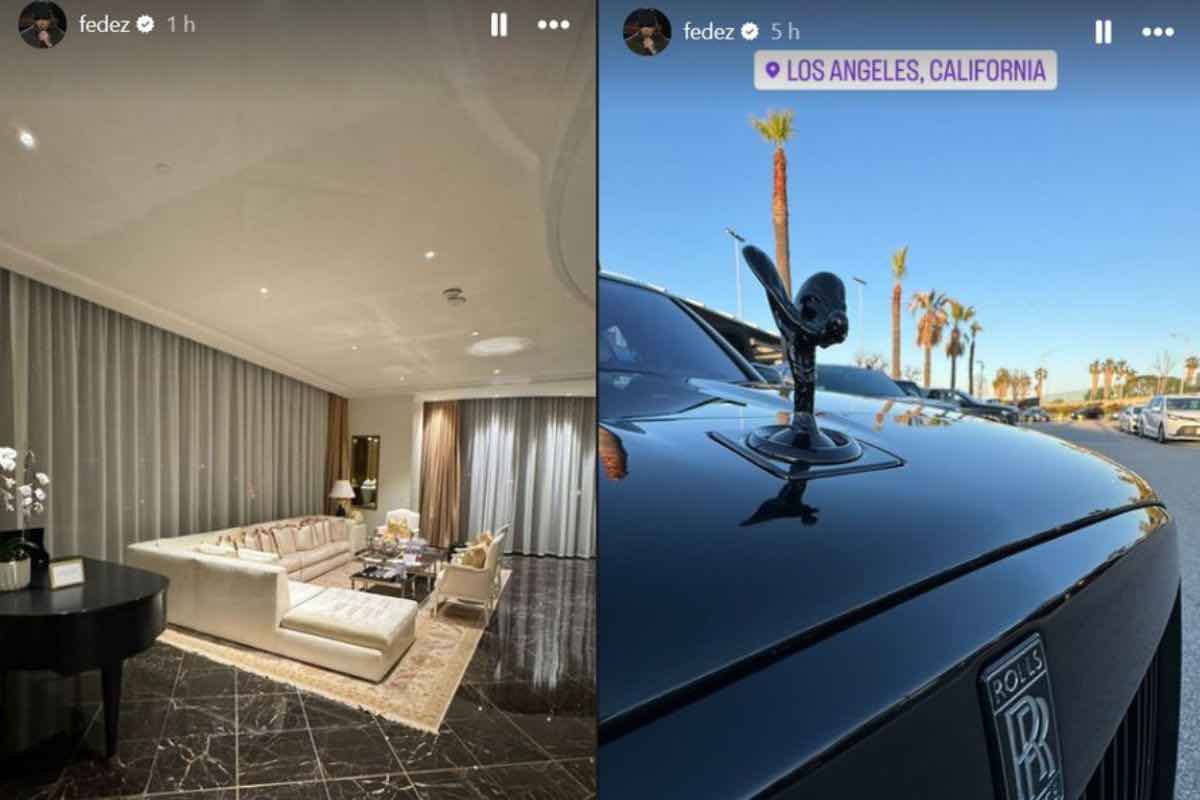camera d'albergo di Fedez a beverly hills